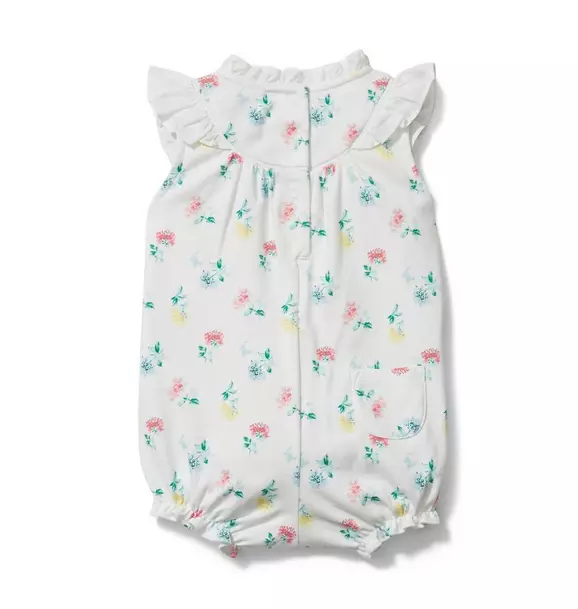 Baby Ditsy Floral Ruffle Sleeve Romper image number 1