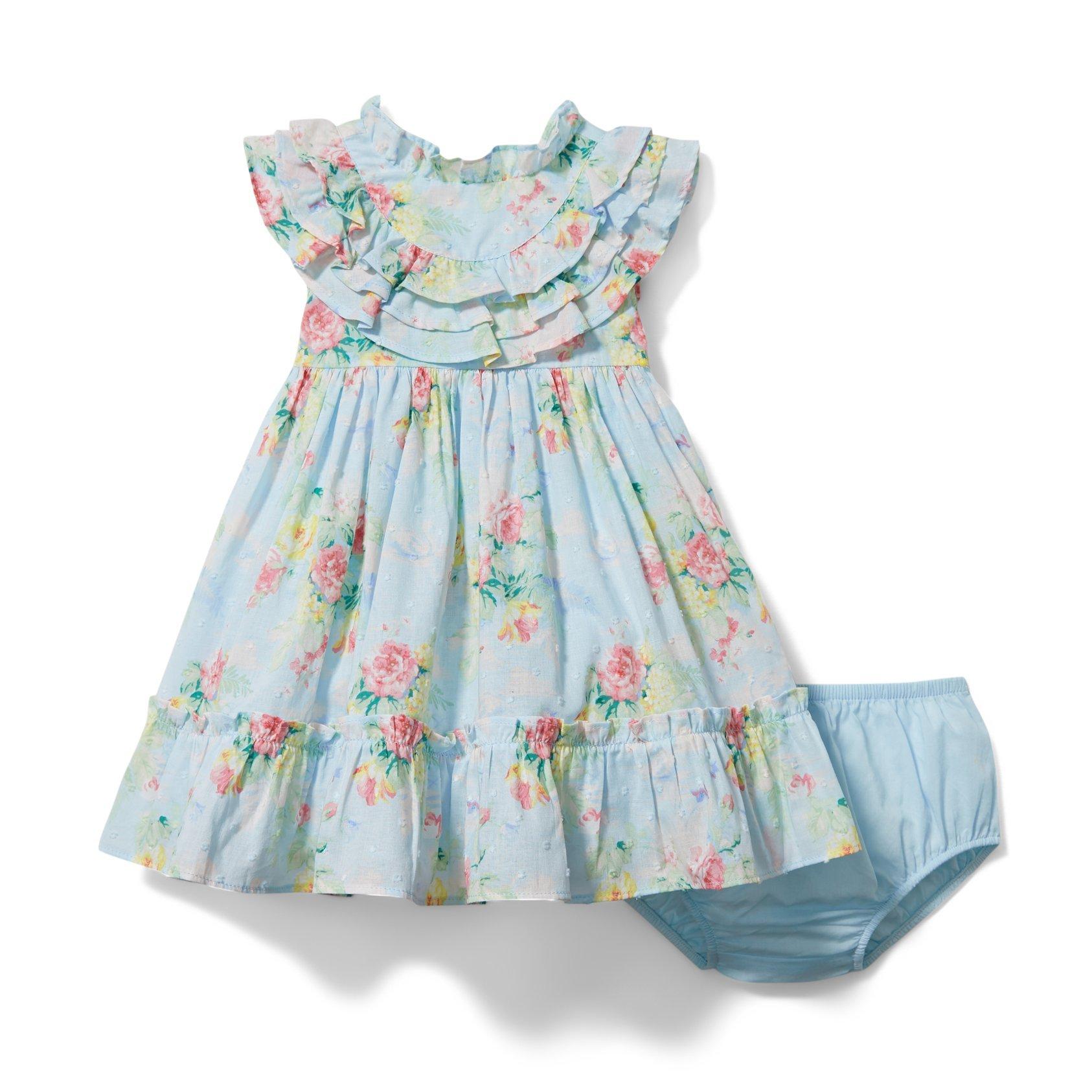 Baby Floral Swiss Dot Dress image number 1
