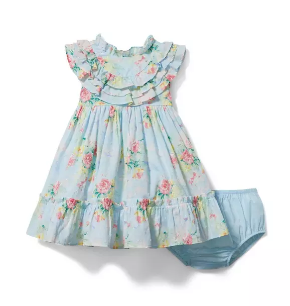 Baby Floral Swiss Dot Dress image number 1
