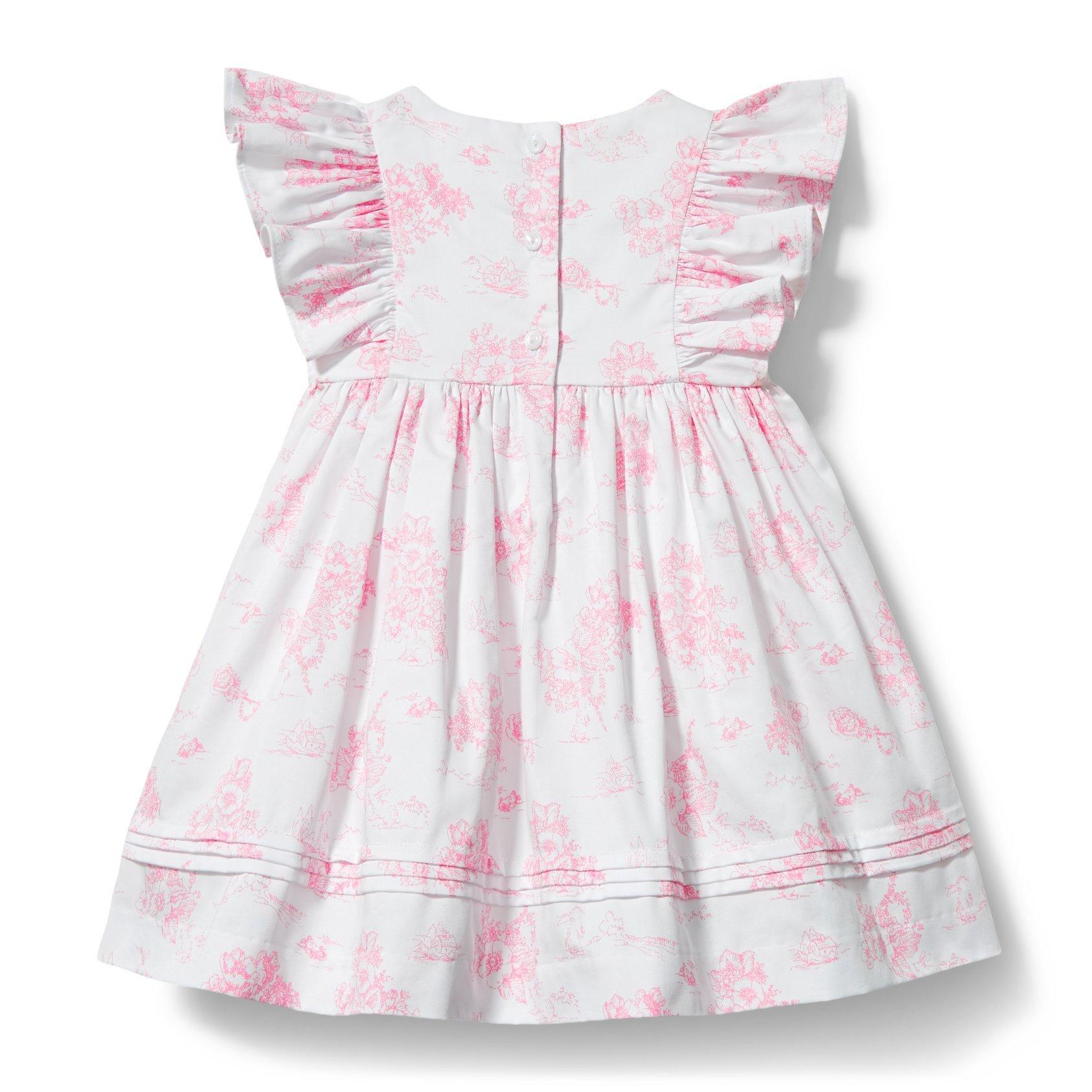 Baby Bunny Toile Pleated Dress image number 2