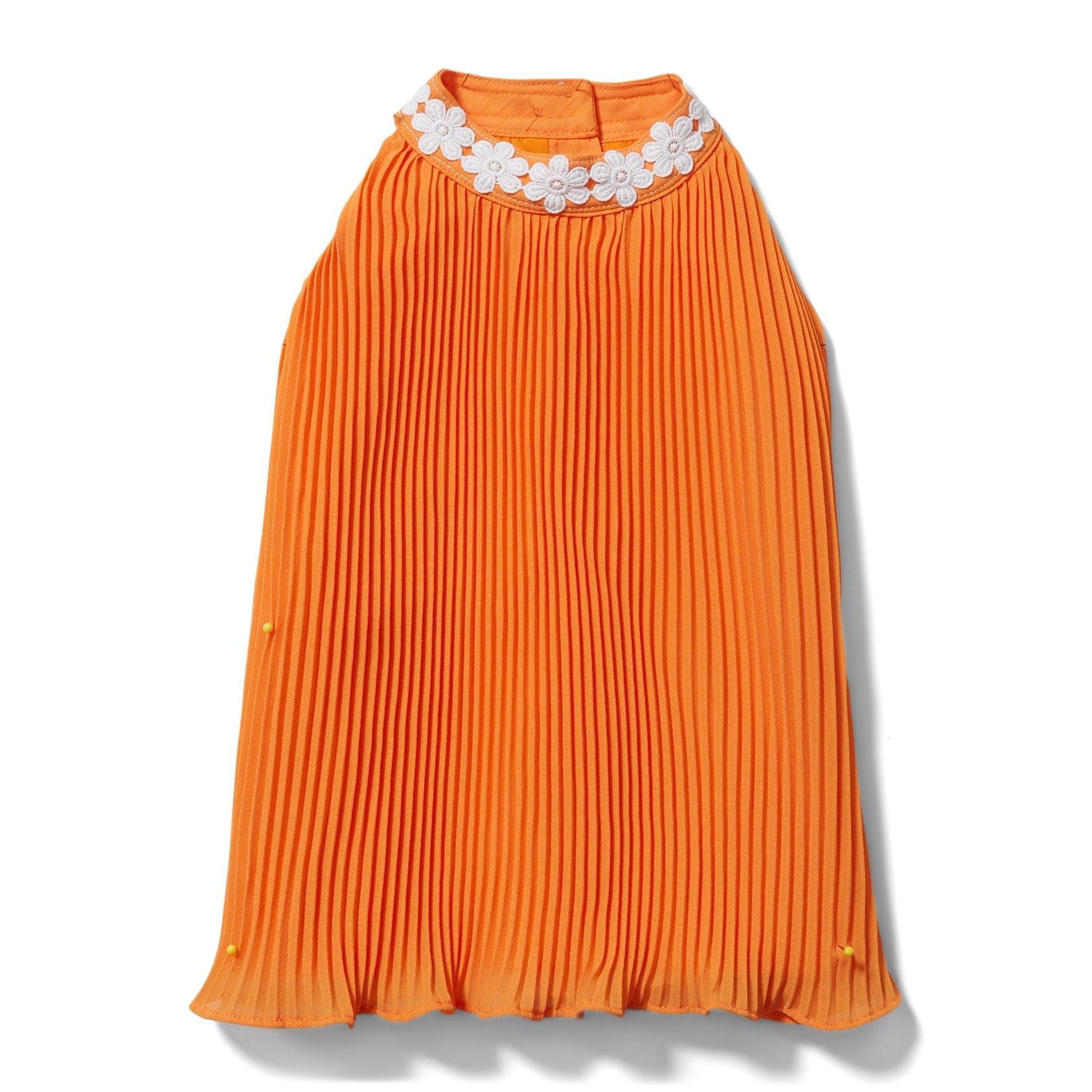 Crochet Trim Pleated Top image number 0