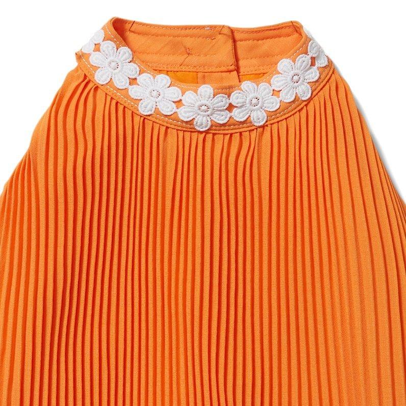 Crochet Trim Pleated Top image number 2