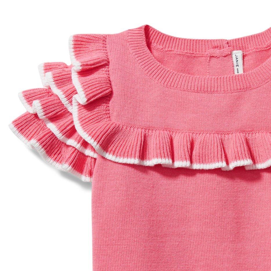 Ruffle Trim Sweater Top image number 1