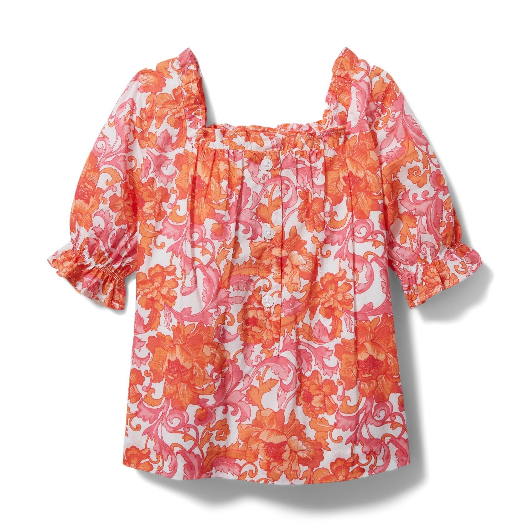Floral Puff Sleeve Swing Top image number 4