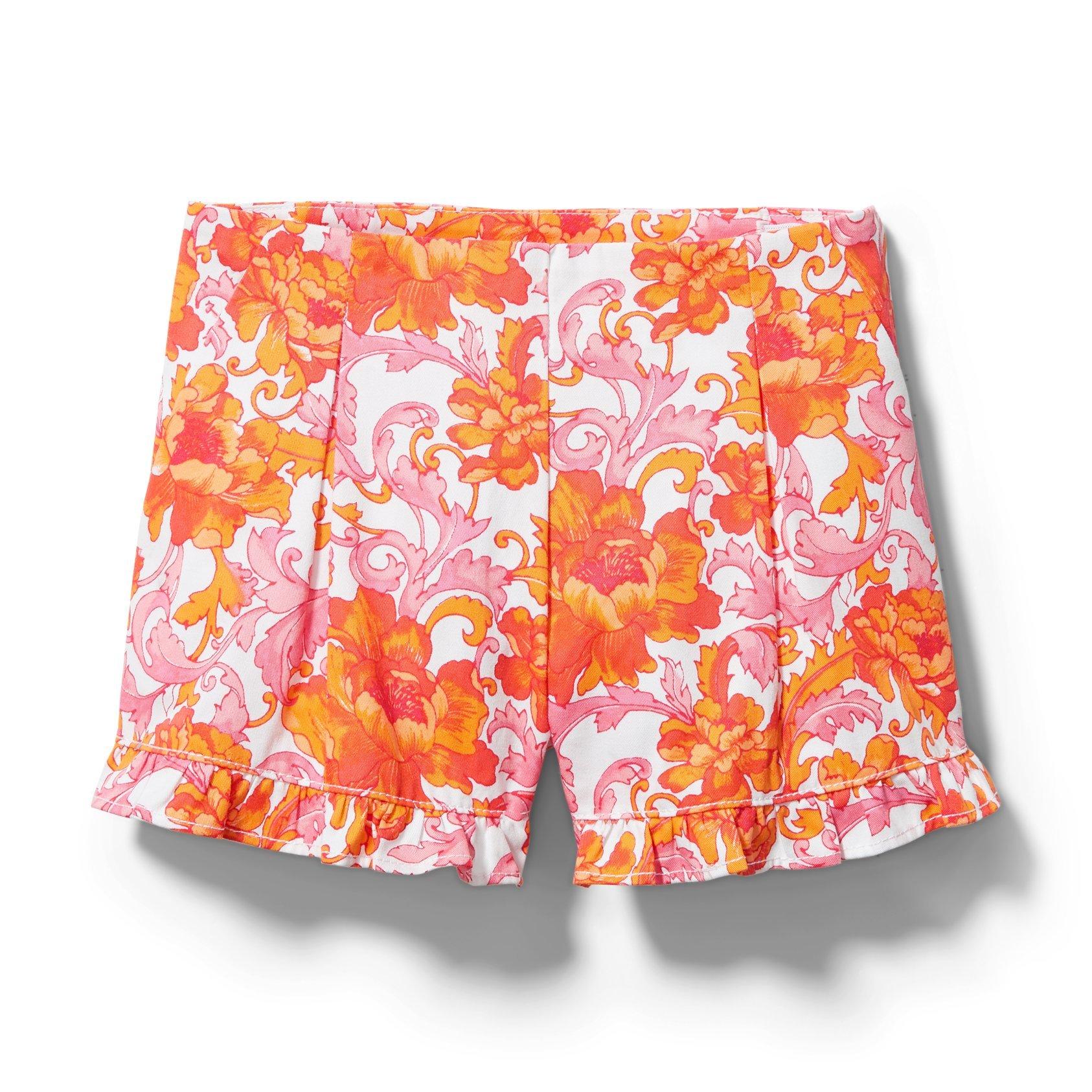 Floral Ruffle Hem Short image number 0