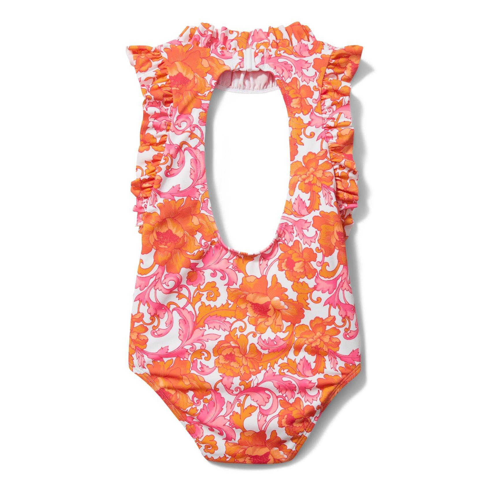Floral Ruffle Trim Swimsuit image number 2