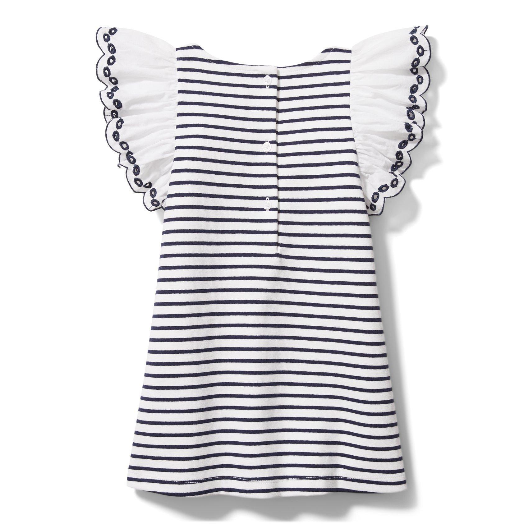 Striped Eyelet Sleeve Dress image number 2