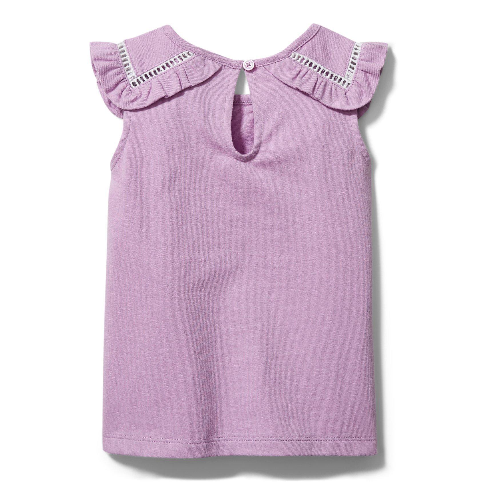 Ruffle Cutwork Sleeve Top image number 2