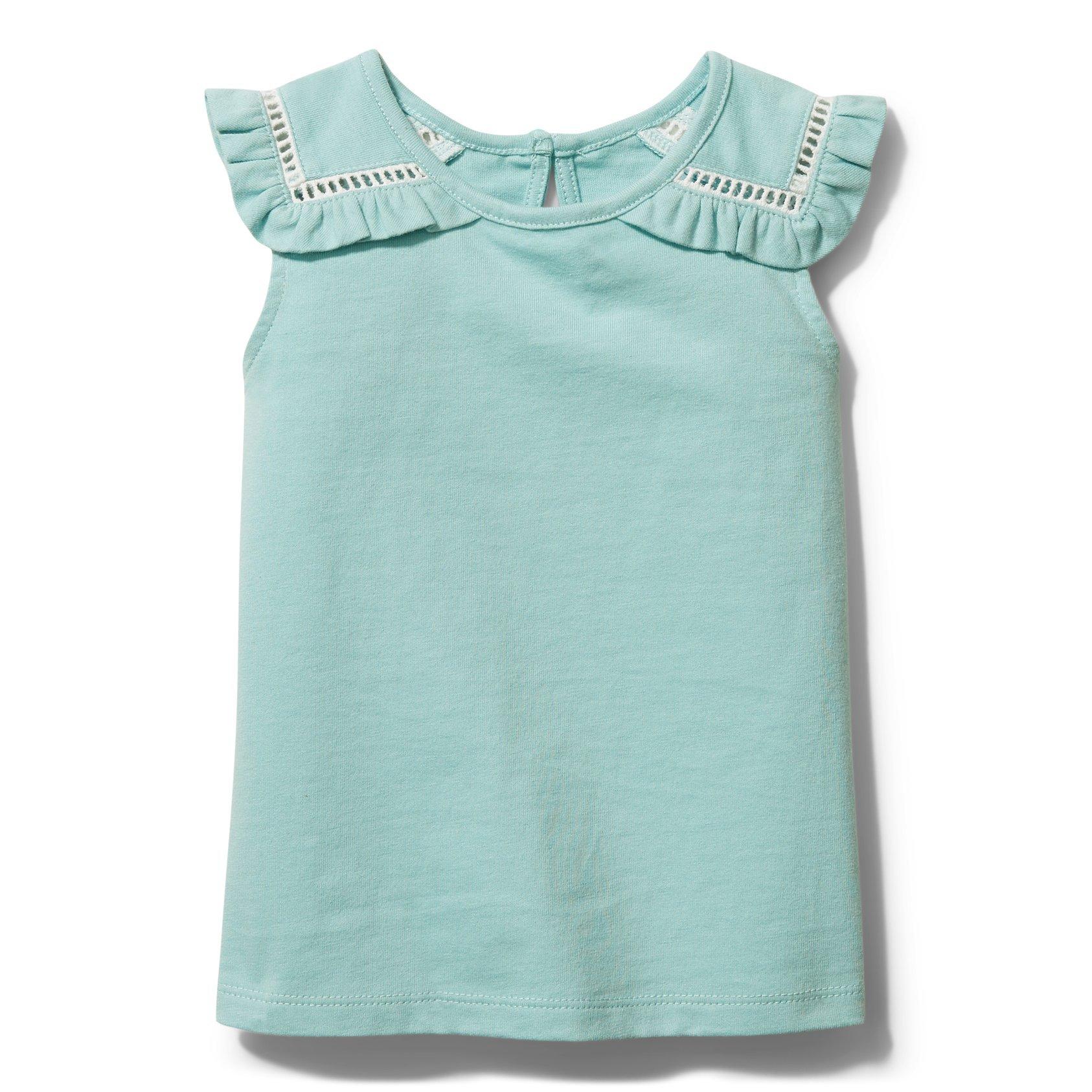 Ruffle Cutwork Sleeve Top image number 0