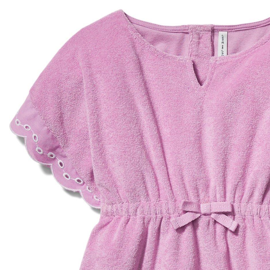 Eyelet Trim Terry Swim Cover-Up image number 1