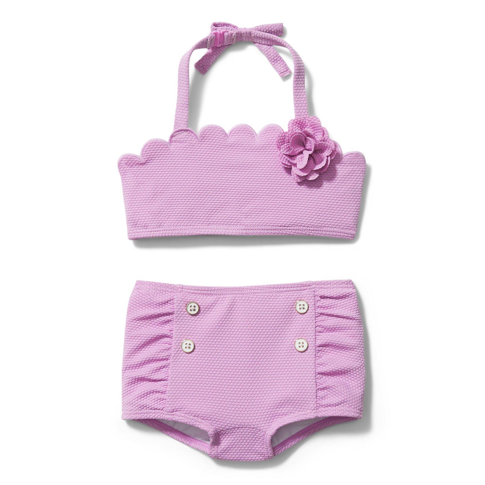 Textured Scalloped 2-Piece Swimsuit image number 0