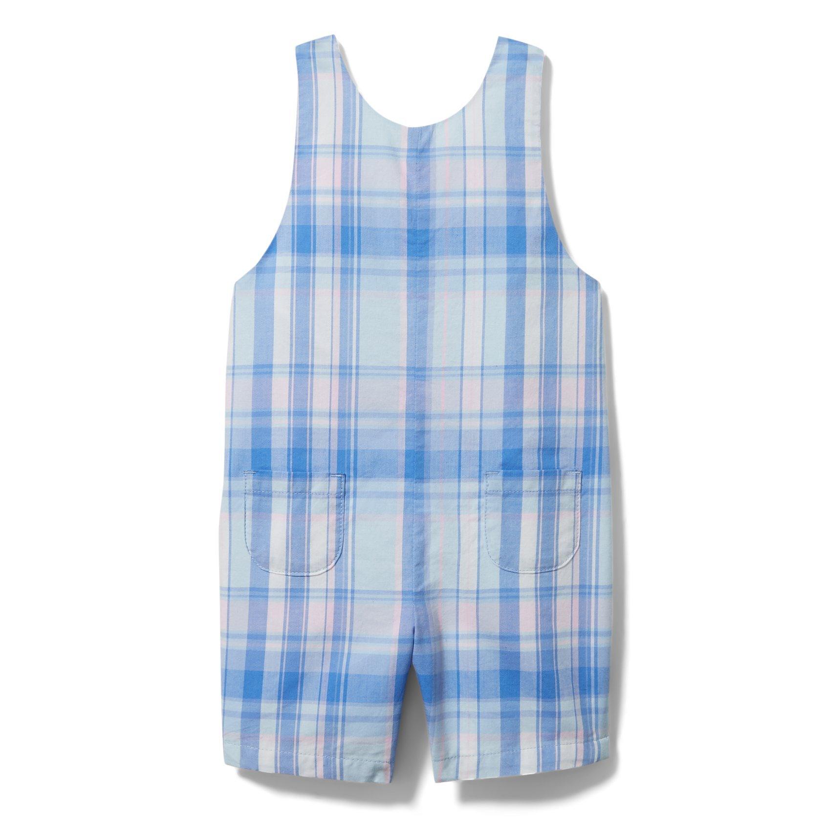 Baby Madras Plaid Shortall image number 2