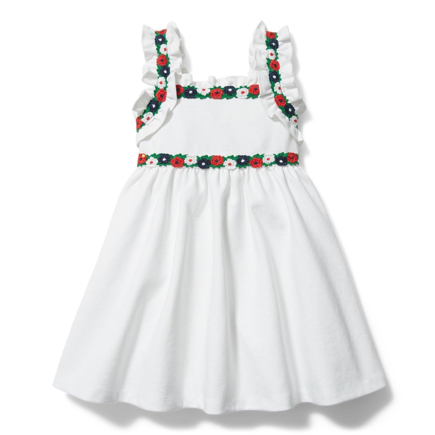 Crochet Floral Trim Ponte Dress image number 0