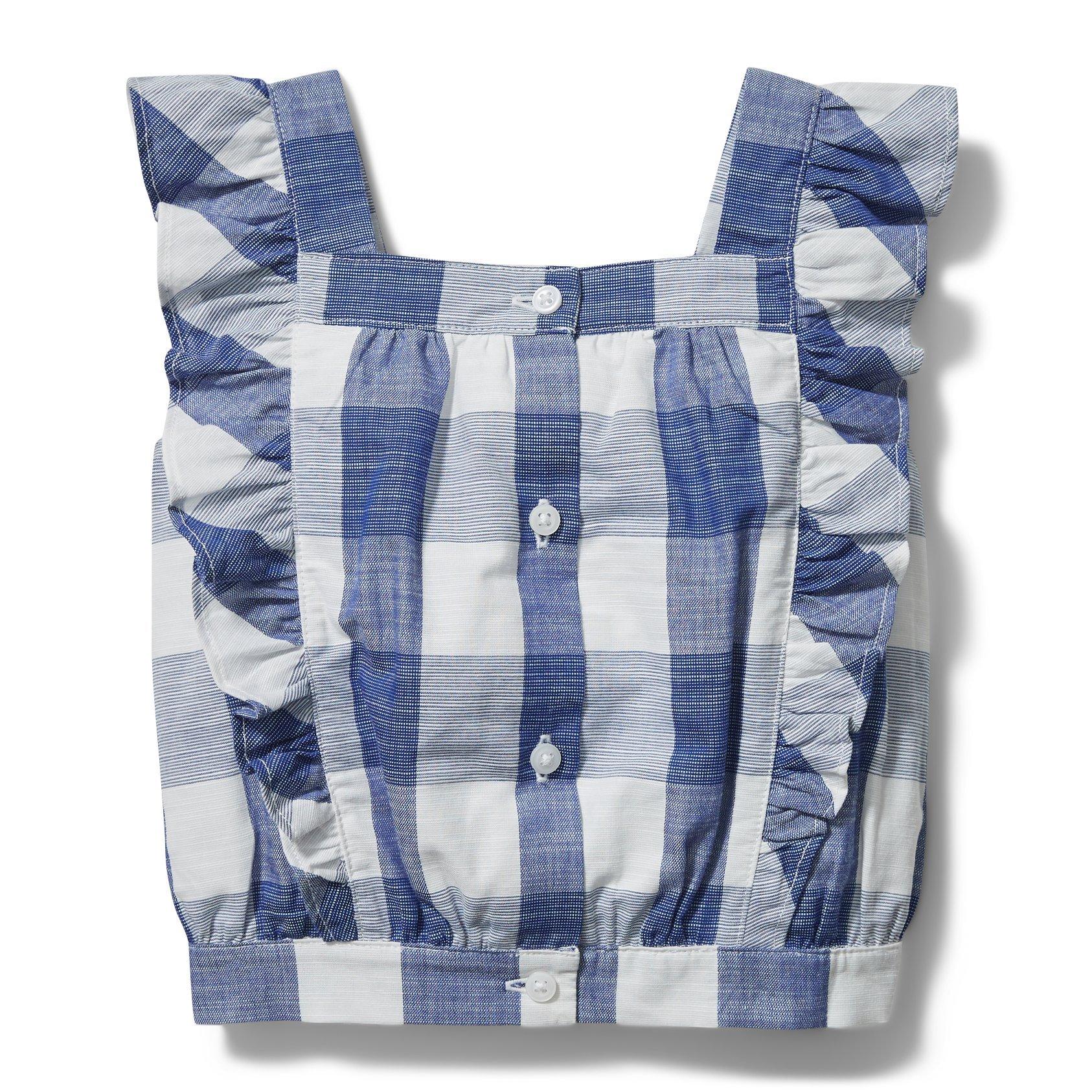 Embroidered Floral Gingham Top image number 4