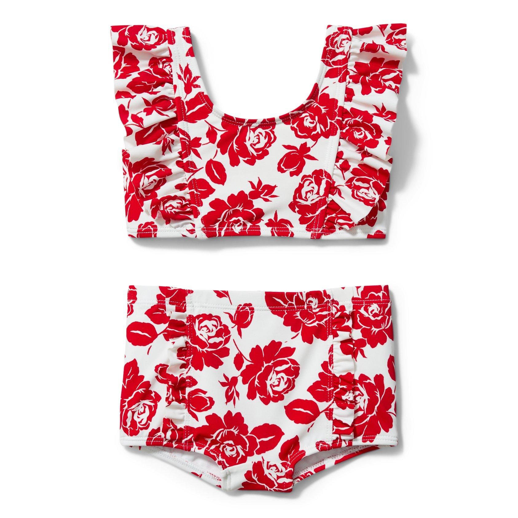 Floral Ruffle 2-Piece Swimsuit image number 0