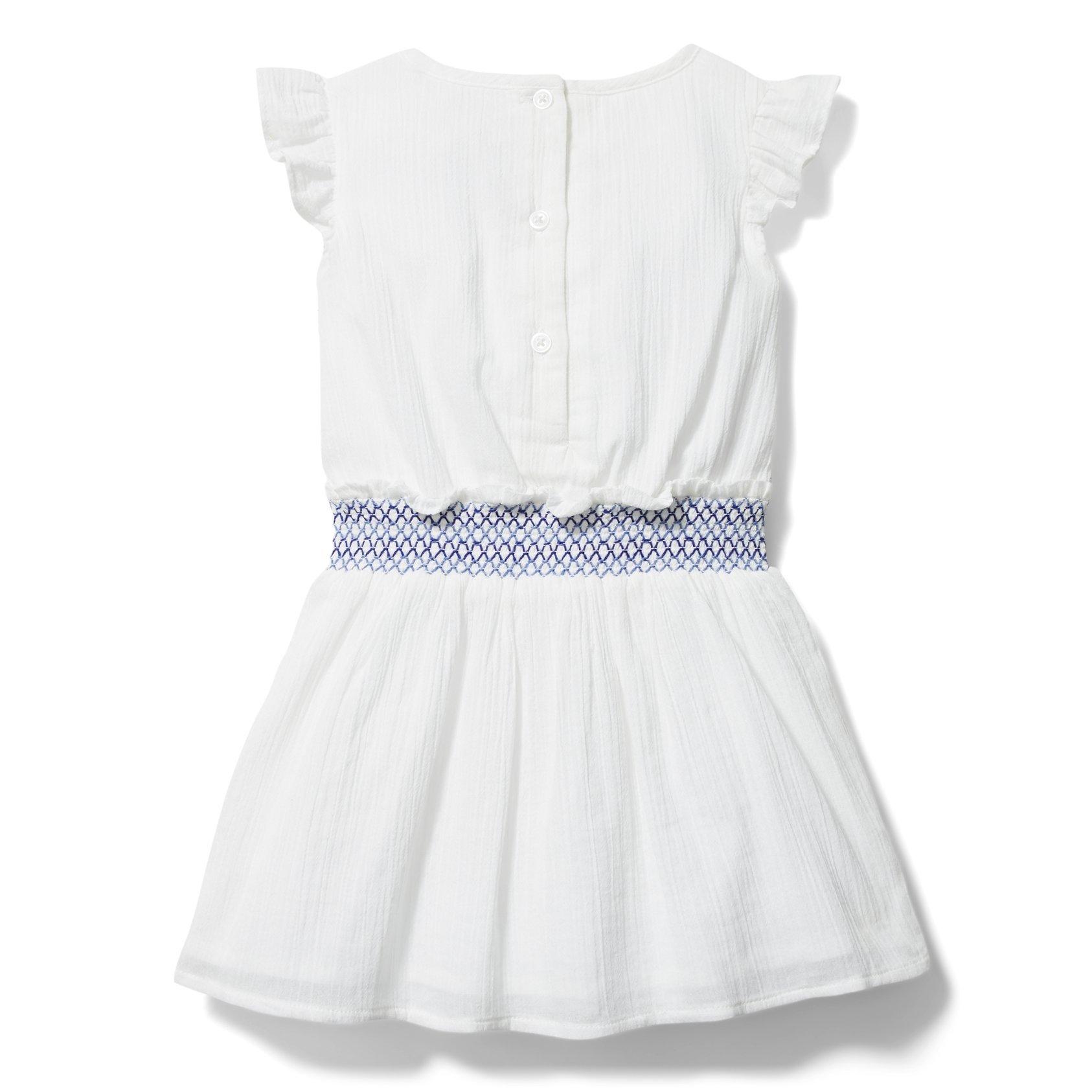 Embroidered Floral Smocked Dress image number 2