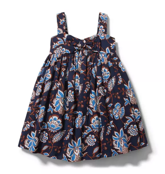 Paisley Floral Bow Swing Dress