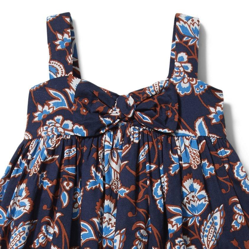 Paisley Floral Bow Swing Dress image number 1