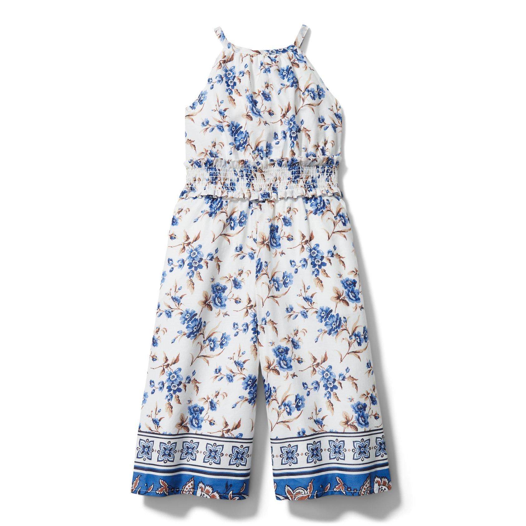 Floral Border Jumpsuit