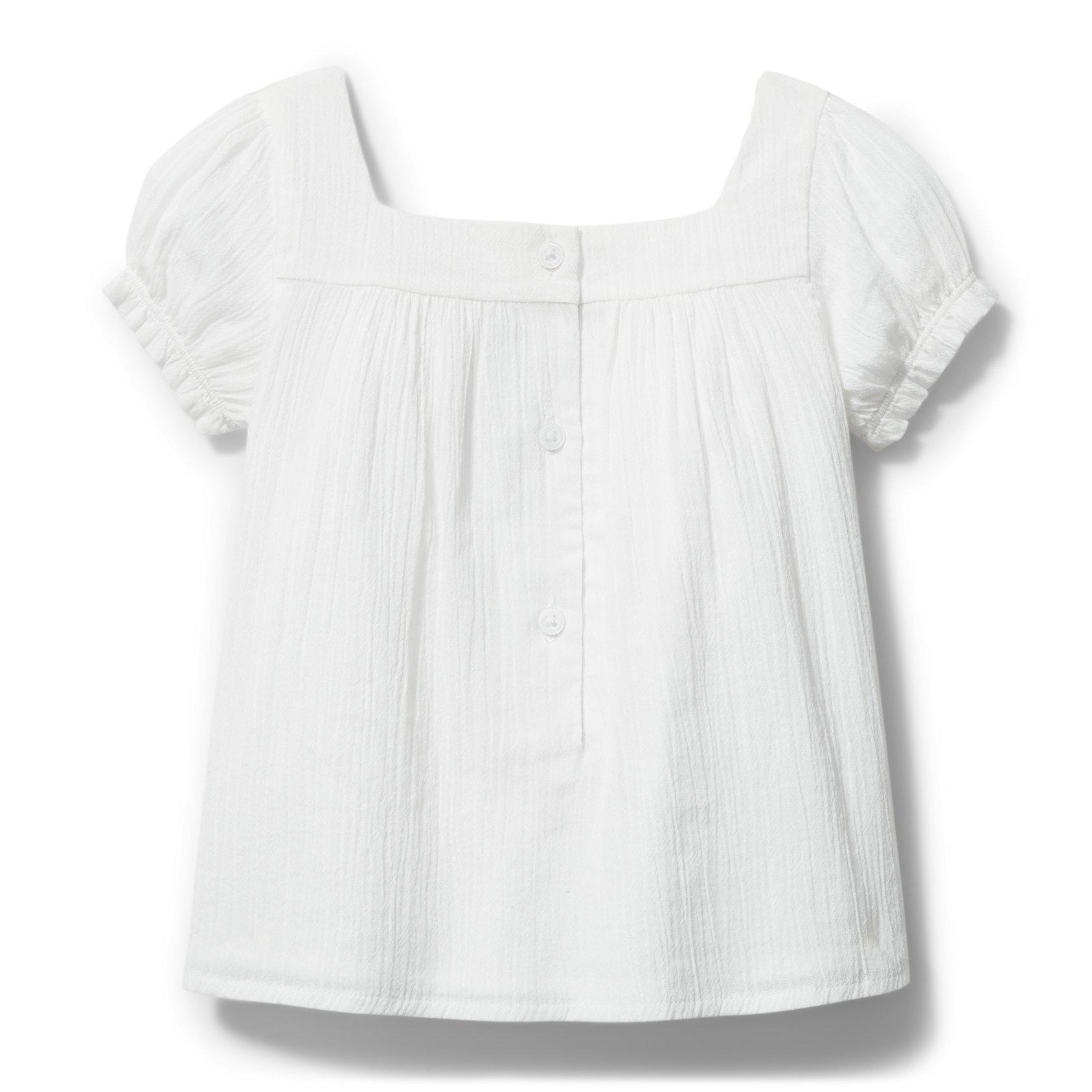 Embroidered Floral Puff Sleeve Top image number 2