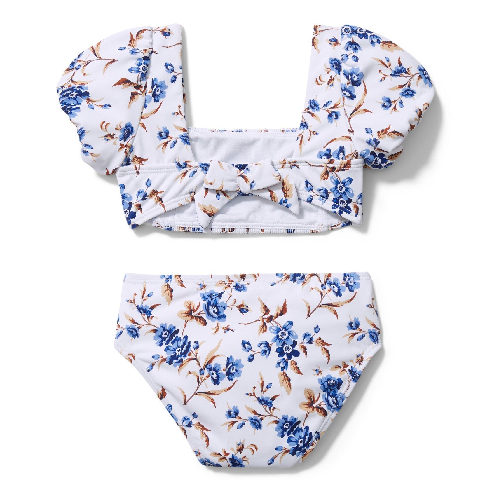 JDEFEG Bathing Suits Two Piece Bikini Oddler Girl 2 Piece Swimsuit Sport  Floral Prints High Waist Bikini Set Swimwear Bathing Suit Girls Swim Suit  Long Sleeve Blue 13 