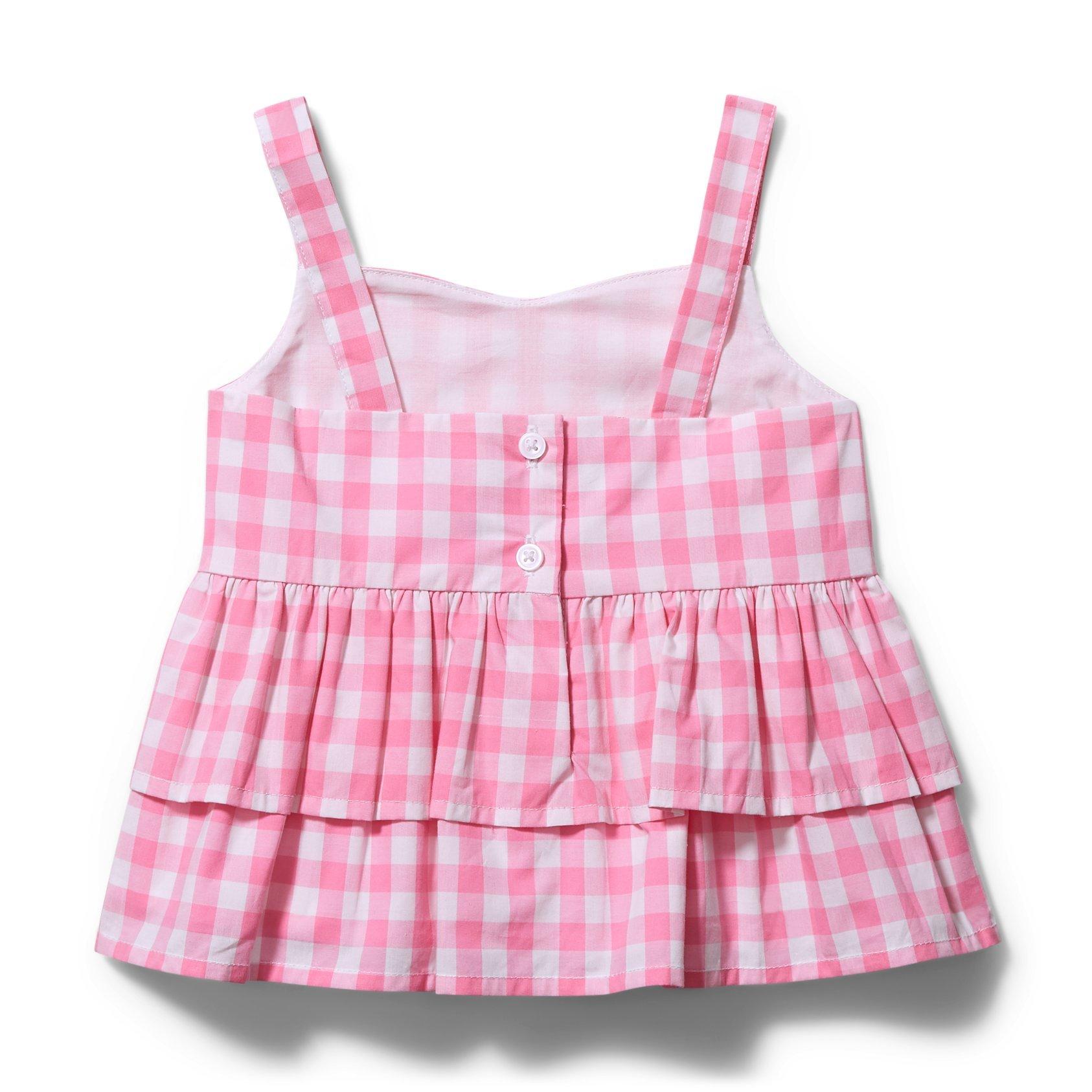 Gingham Tiered Ruffle Top image number 1