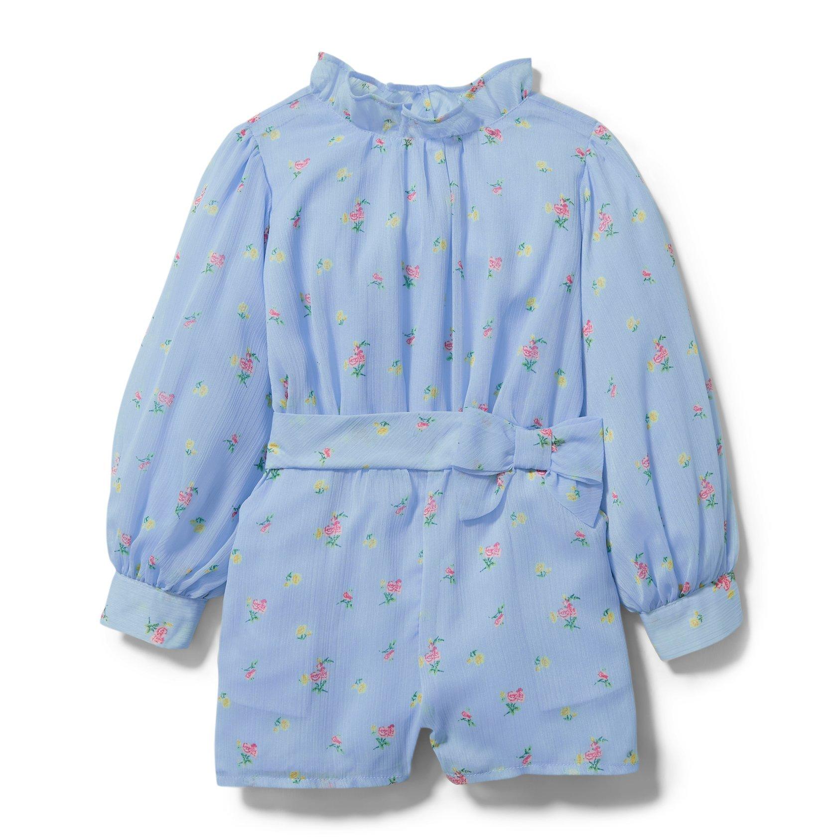 Ditsy Floral Bow Belt Romper image number 0
