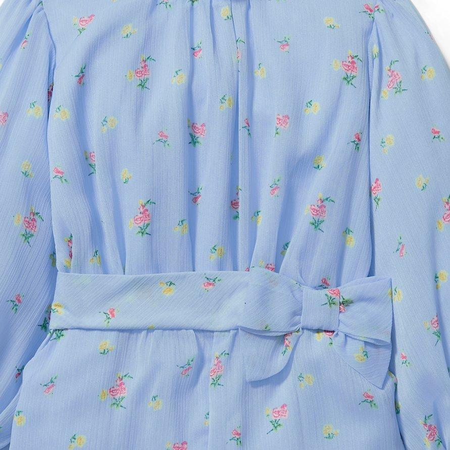 Ditsy Floral Bow Belt Romper image number 2