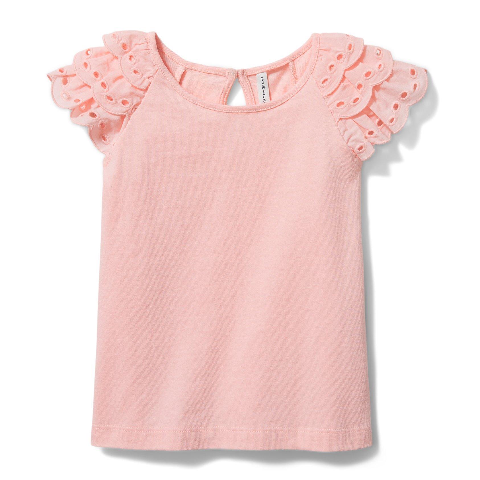 Tiered Eyelet Sleeve Top image number 0