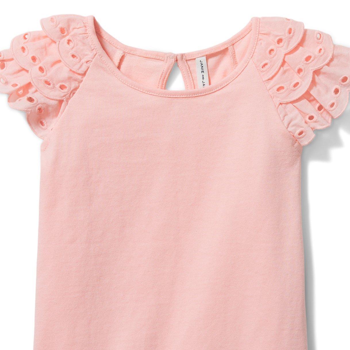 Tiered Eyelet Sleeve Top image number 1