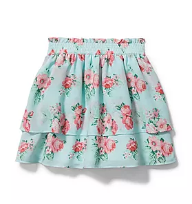Rose Tiered Chiffon Skirt