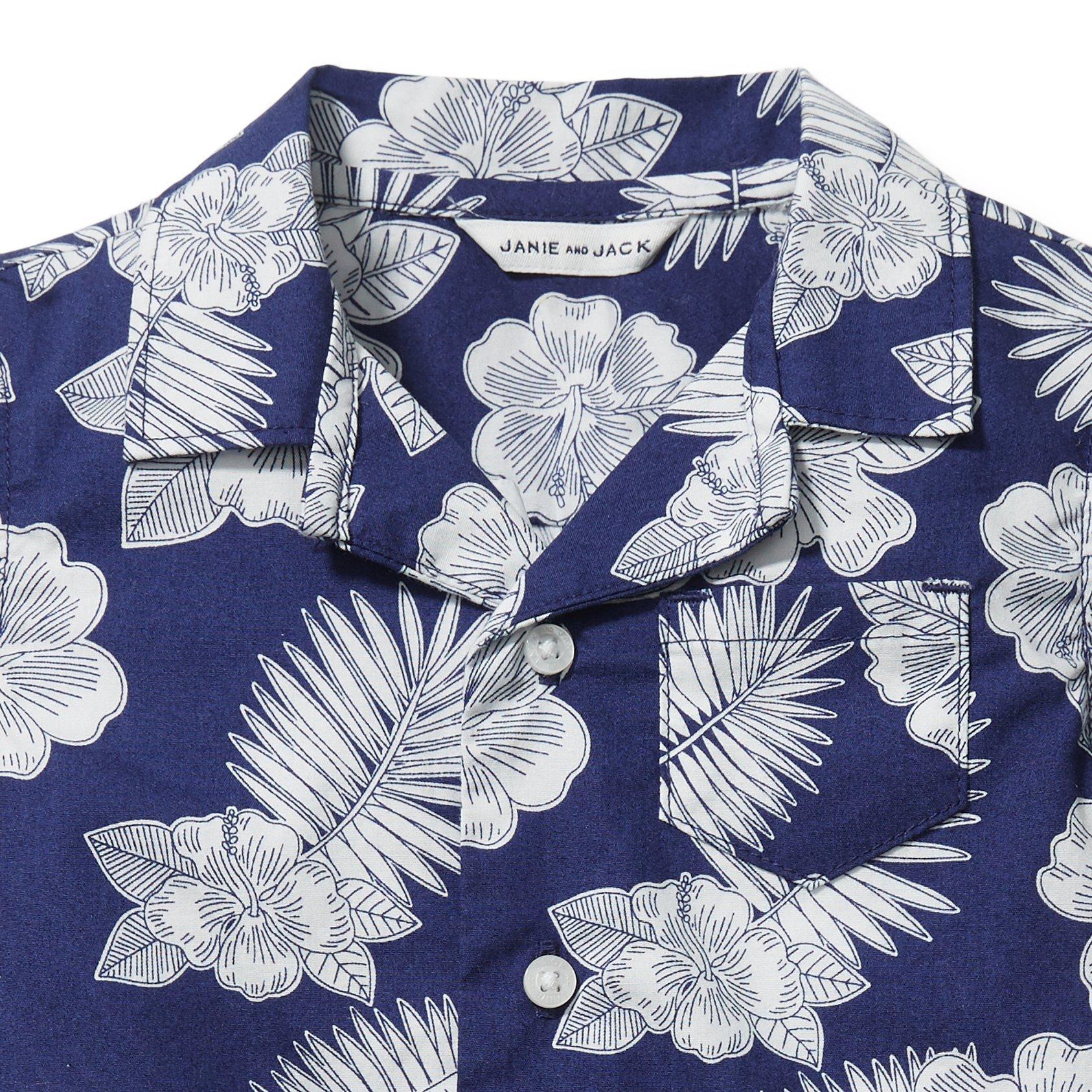 Baby Tropical Floral Polo Romper image number 2