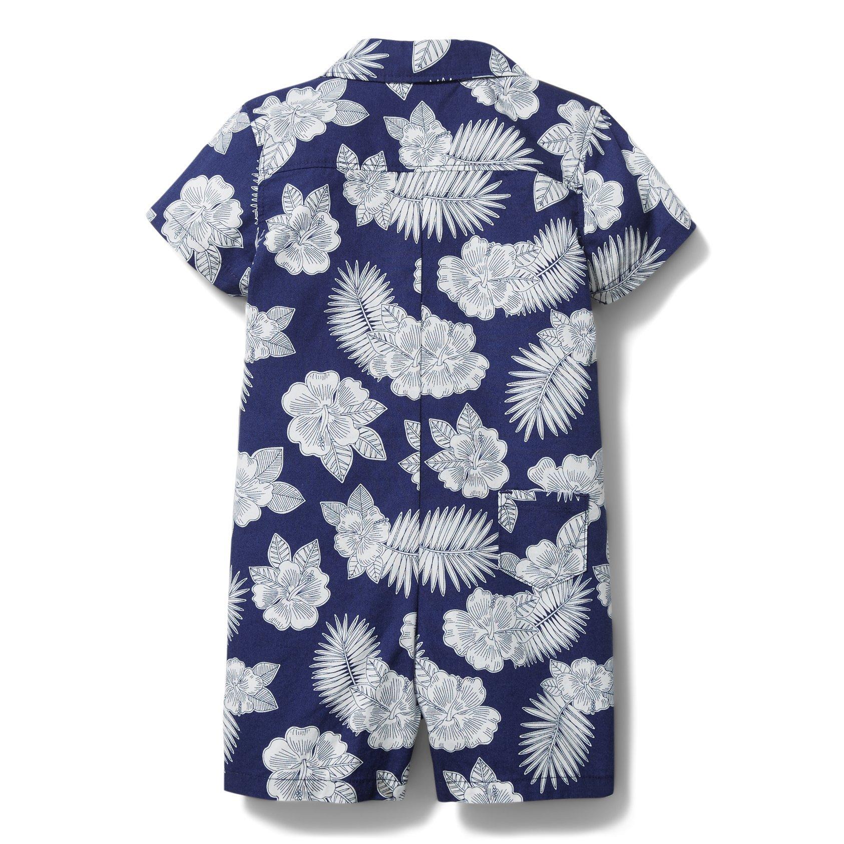 Baby Tropical Floral Polo Romper image number 4
