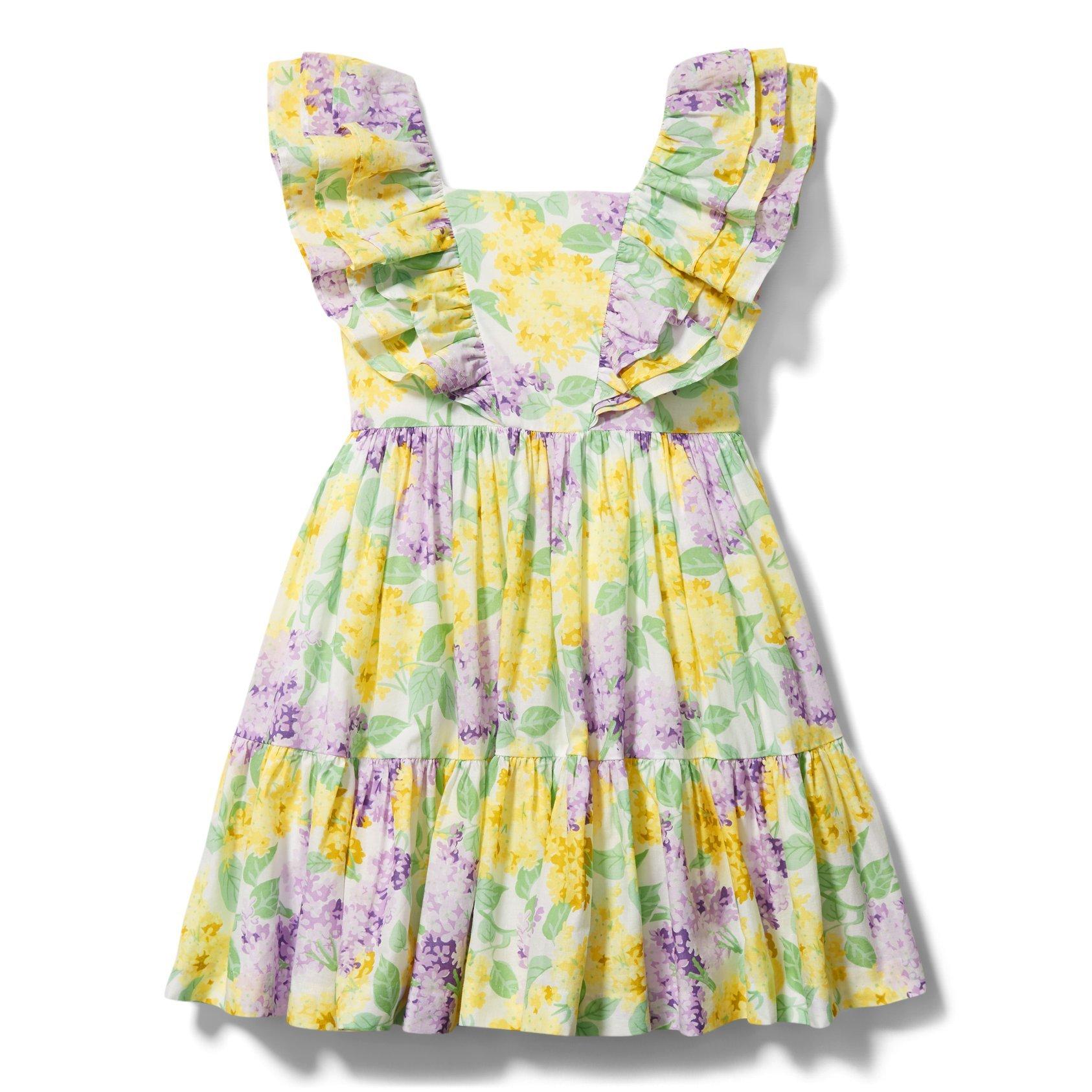 Floral Ruffle Sleeve Dress