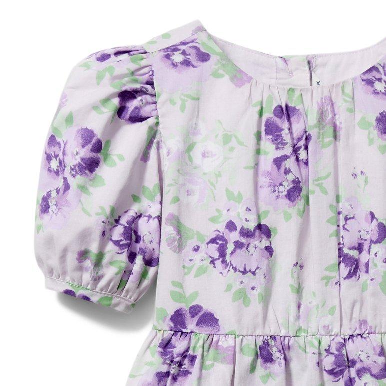 Floral Puff Sleeve Wrap Dress image number 1