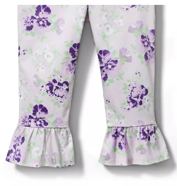 Floral Ruffle Cuff Pant image number 1