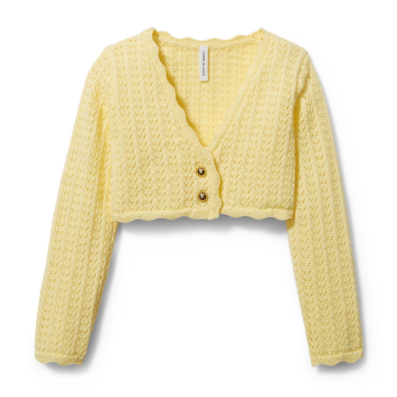 Crochet Pointelle Cardigan image number 0