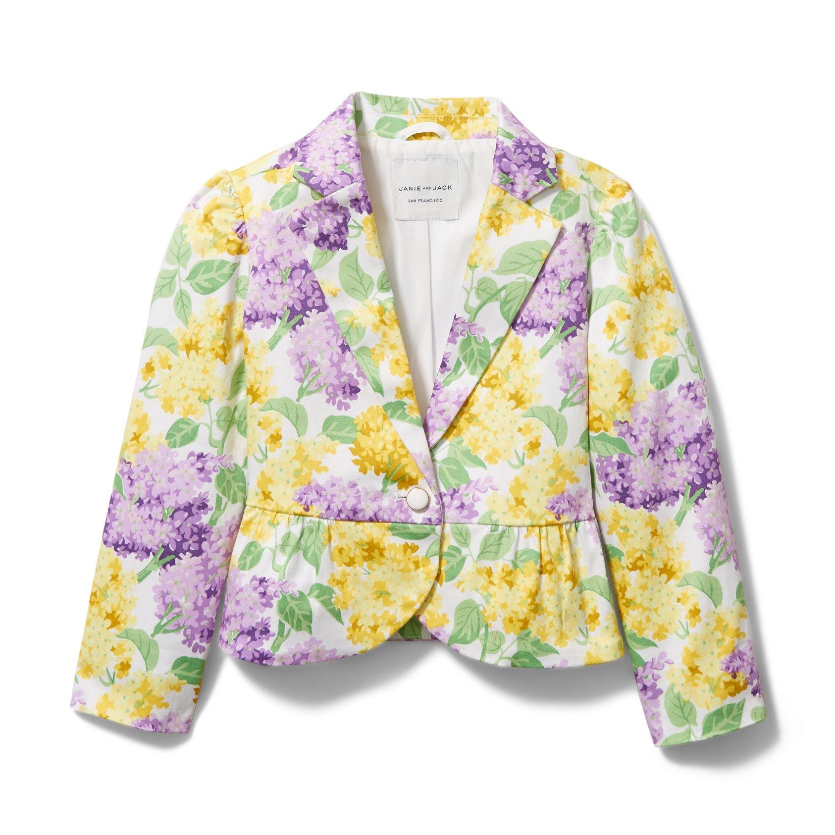 Floral Sateen Peplum Jacket image number 0