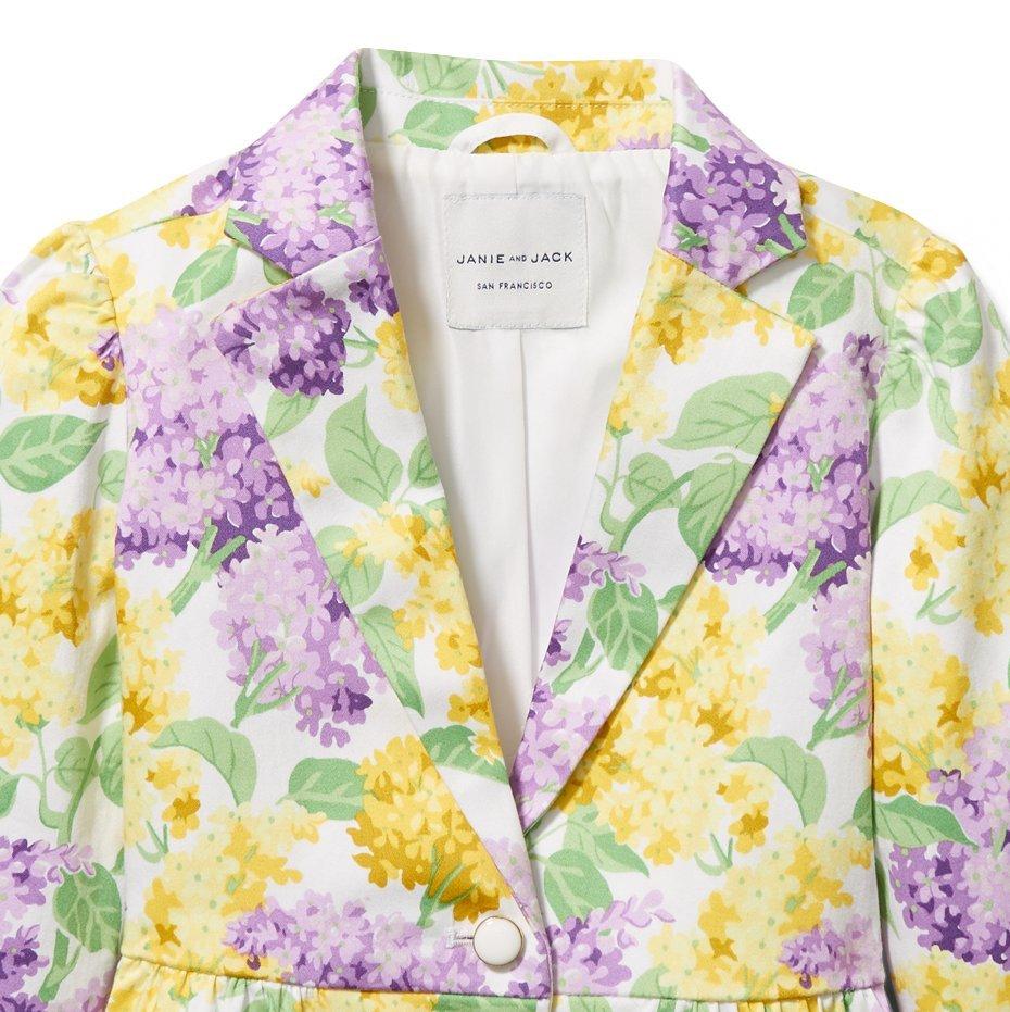 Floral Sateen Peplum Jacket image number 2