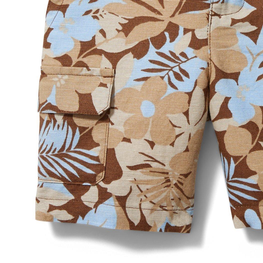 Floral Cargo Linen Short image number 1