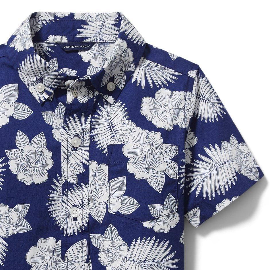 Tropical Floral Poplin Shirt image number 1
