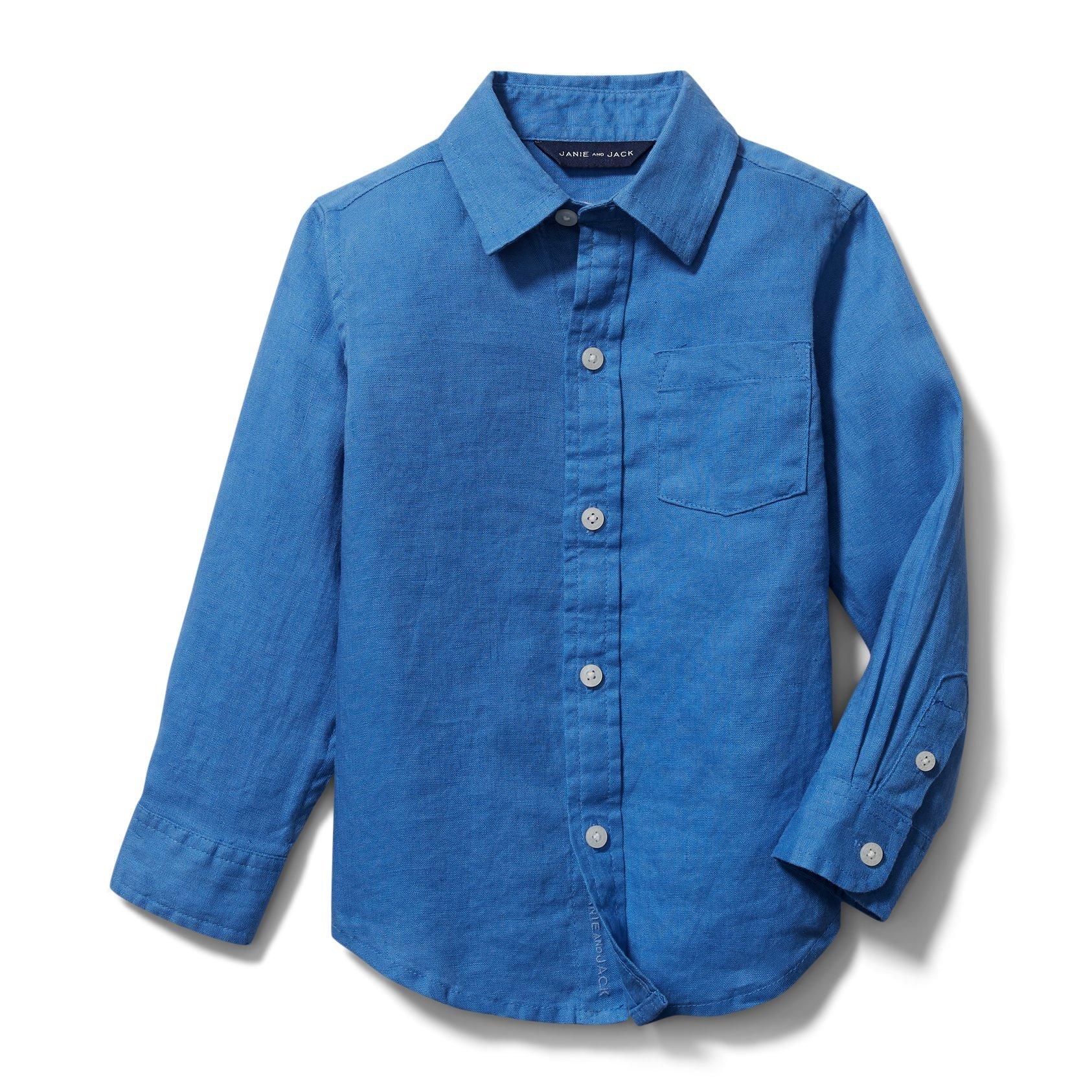 Linen Roll-Cuff Shirt image number 1
