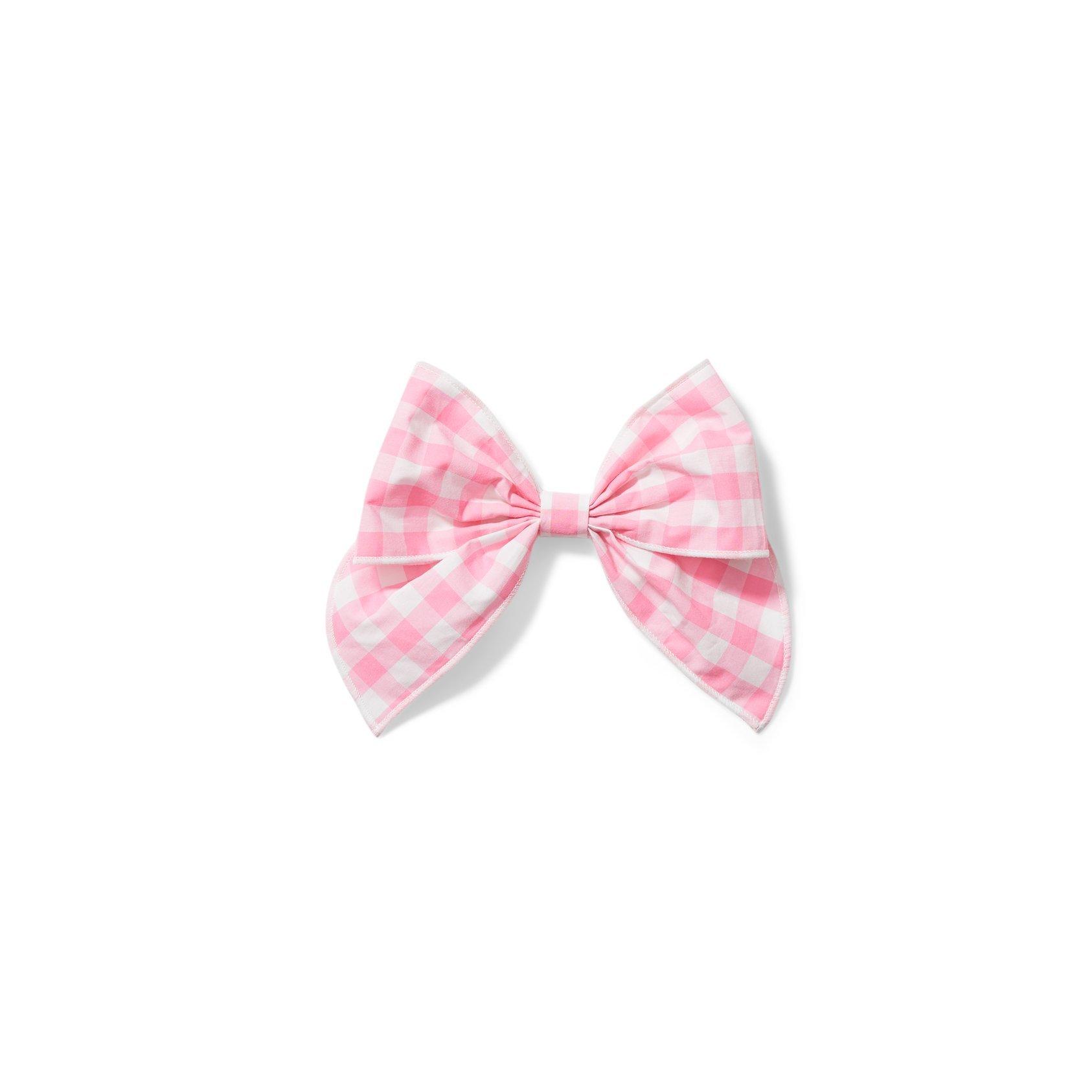 Gingham Bow Barrette image number 0