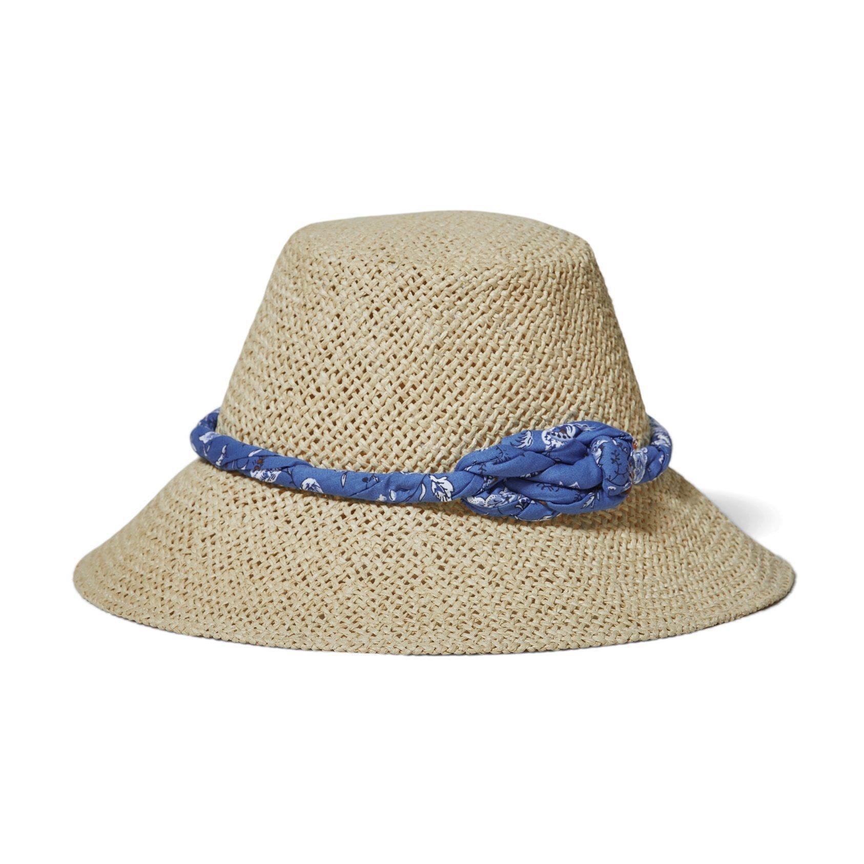 Paisley Floral Knot Straw Hat