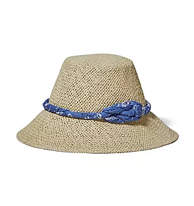 Paisley Floral Knot Straw Hat