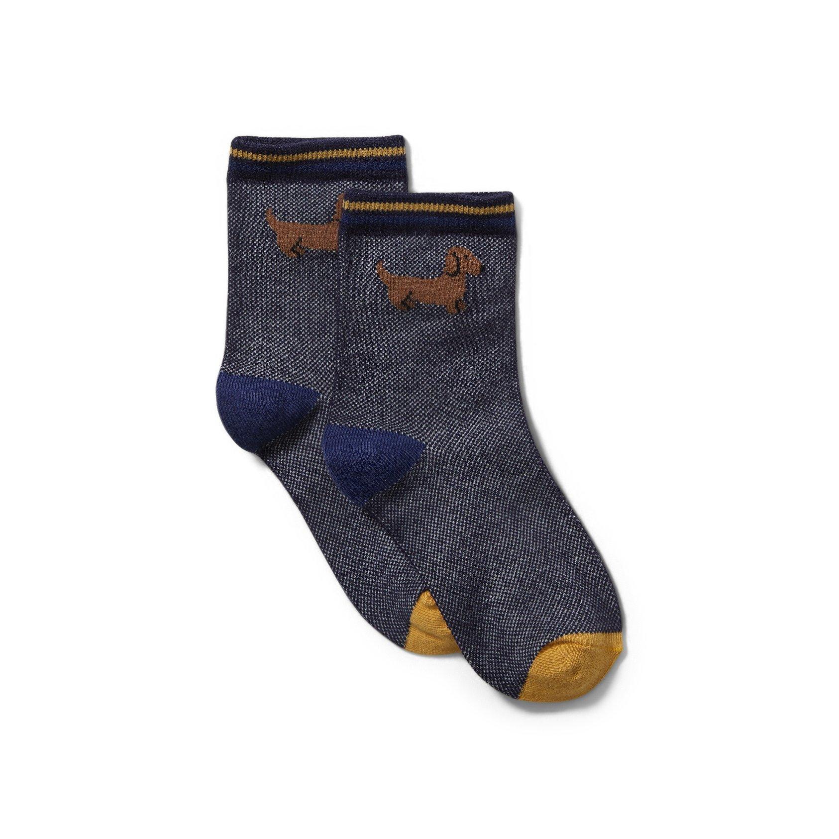 Striped Cuff Dog Sock image number 0