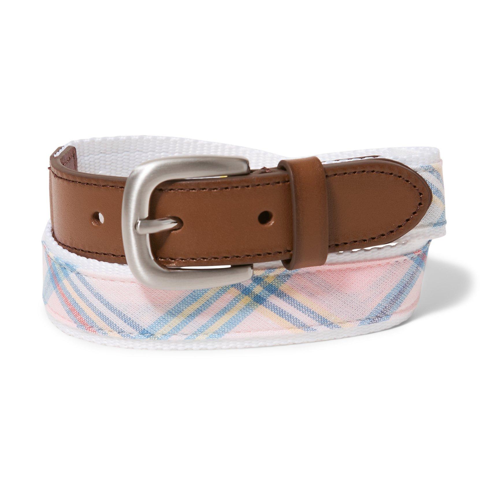 Plaid Leather Belt image number 0