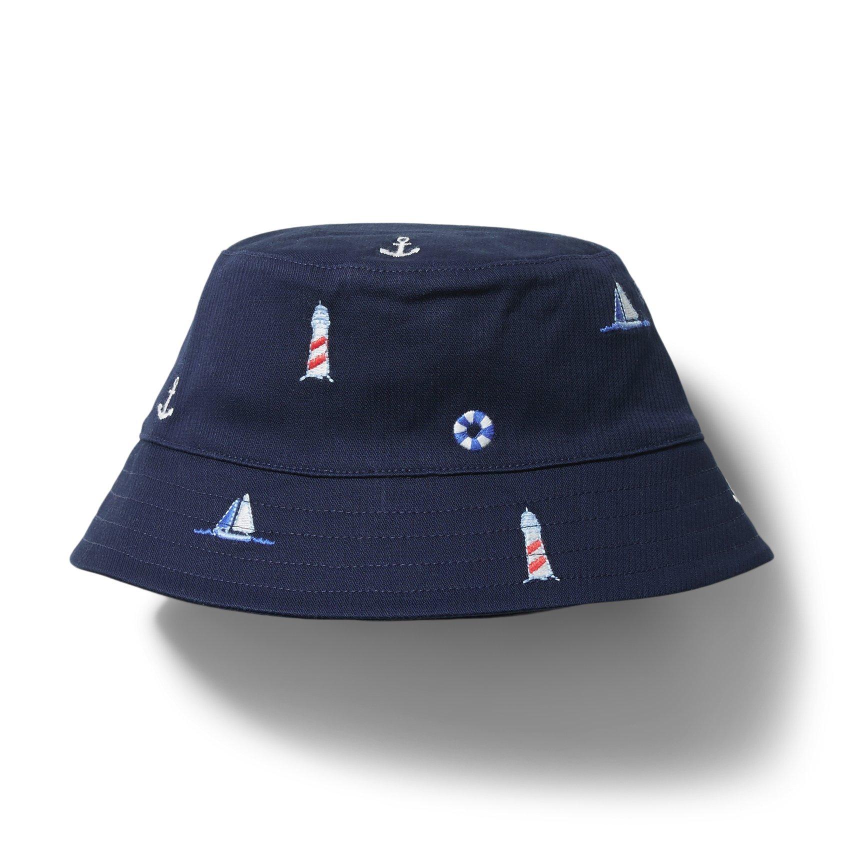 Embroidered Nautical Bucket Hat