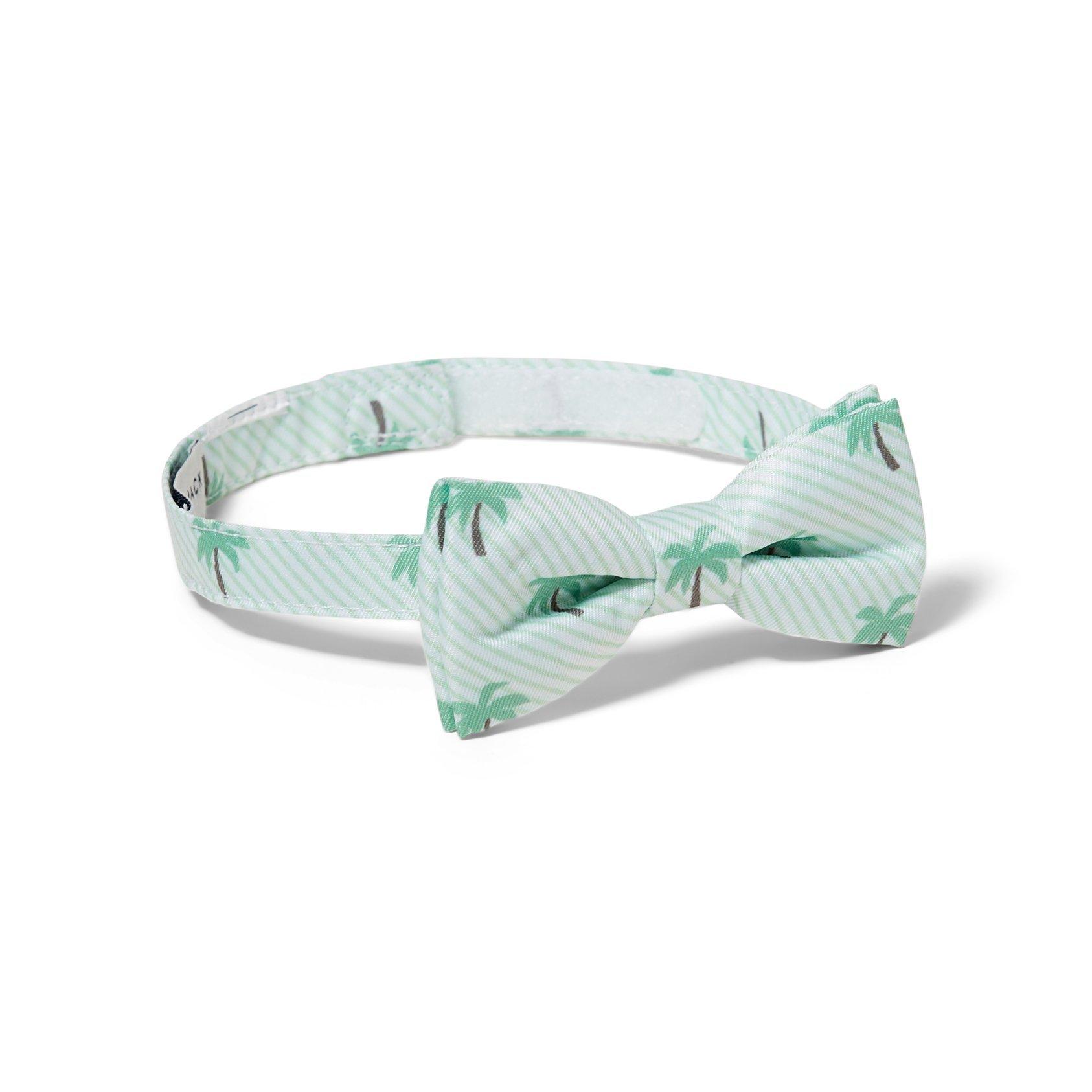 Boy White Palm Tree Print Palm Tree Bowtie by Janie and Jack