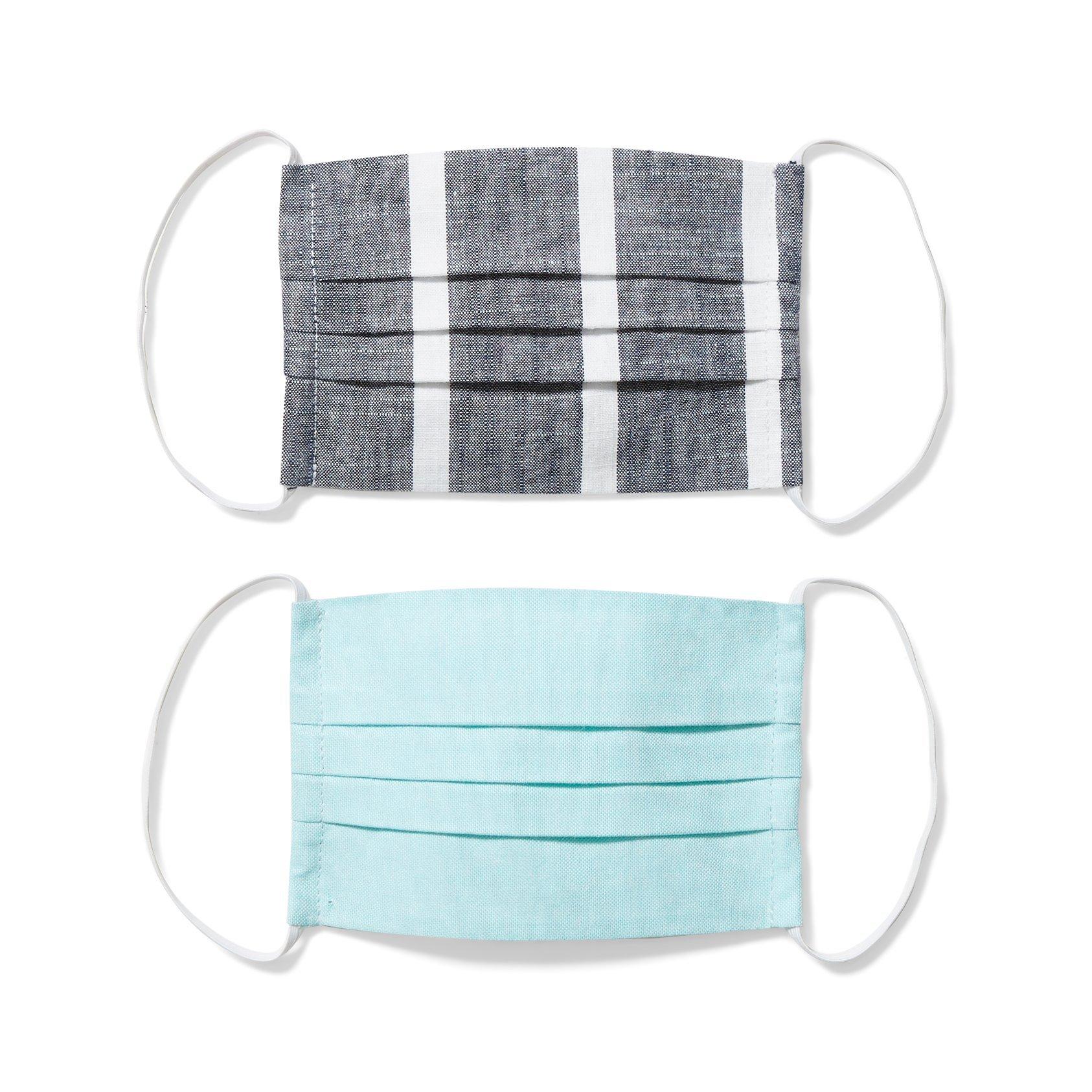 Kid Oxford And Striped Mask 2-Pack image number 0
